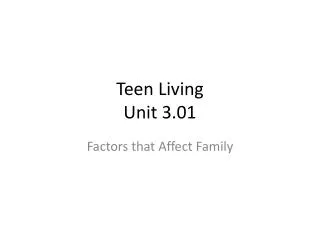 Teen Living Unit 3.01