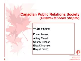 Canadian Public Relations Society ( Ottawa/Gatineau Chapter )