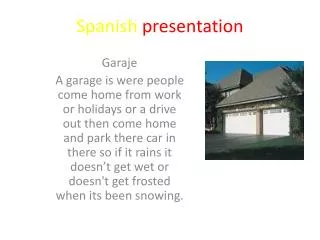 Spanish presentation