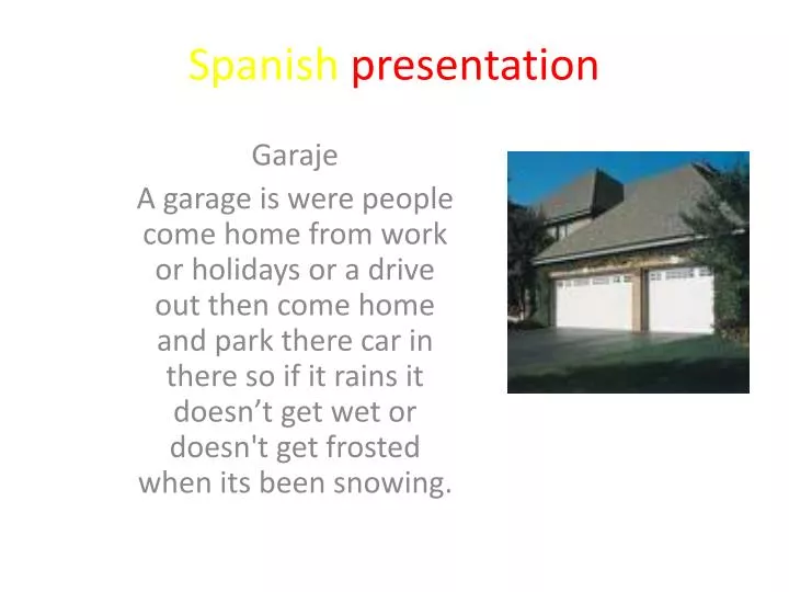 spanish presentation