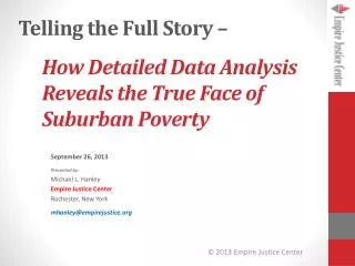 How Detailed Data Analysis Reveals the True Face of Suburban Poverty