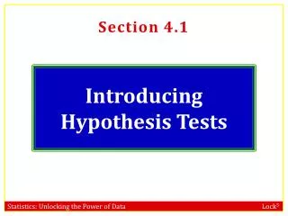 Introducing Hypothesis Tests