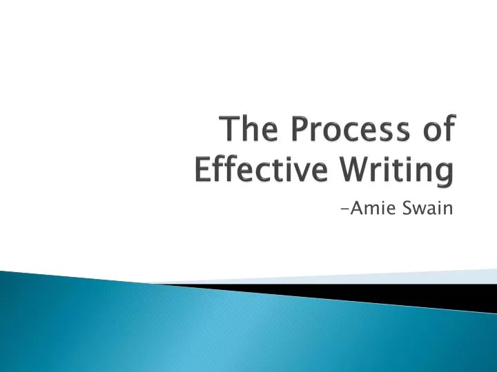 the process of effective writing
