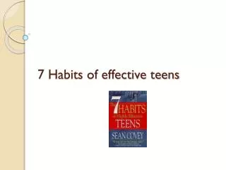 7 Habits of effective teens