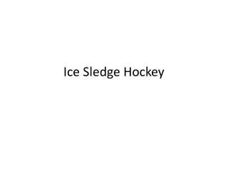 Ice Sledge Hockey