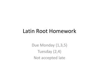 latin root homework