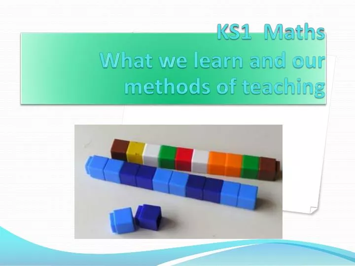 ks1 maths what we learn and our methods of teaching