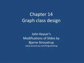 Chapter 14 Graph class design