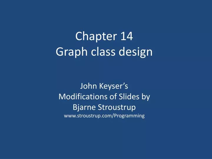 chapter 14 graph class design