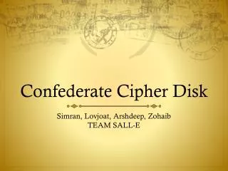 Confederate Cipher Disk