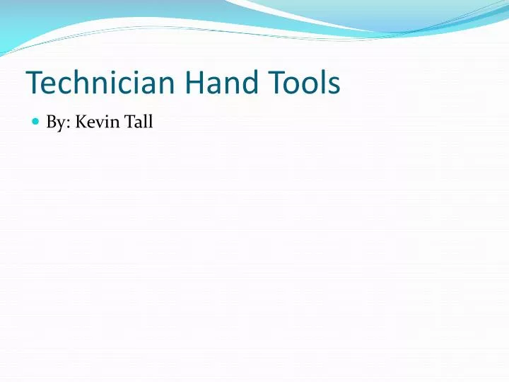 technician hand tools