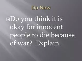do now