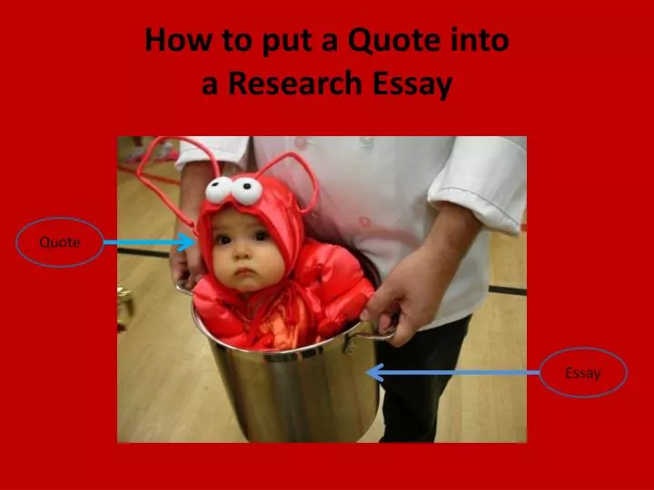 how to put a quote into a research essay