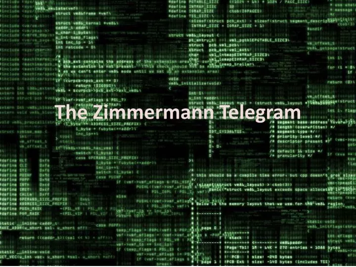 the zimmermann telegram