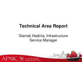 Technical Area Report