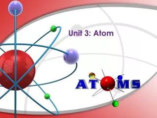 Unit 3: Atom