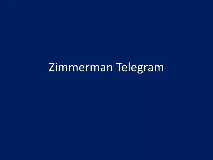 zimmerman telegram
