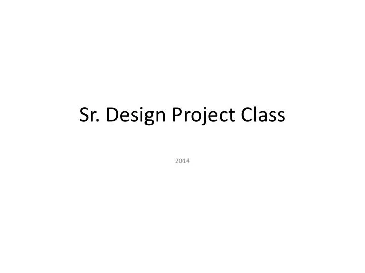 sr design project class