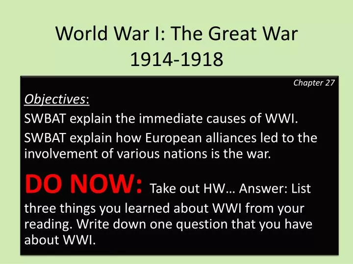 world war i the great war 1914 1918