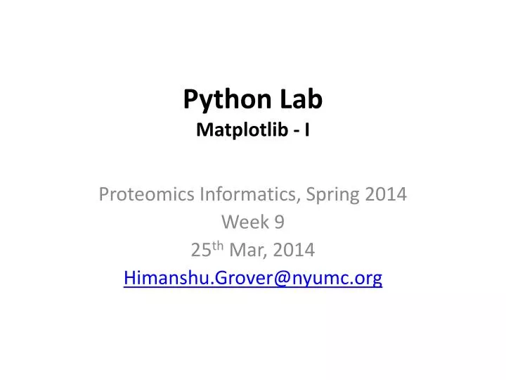 python lab matplotlib i
