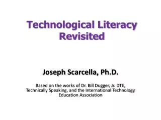Technological Literacy Revisited