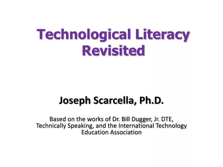 technological literacy revisited