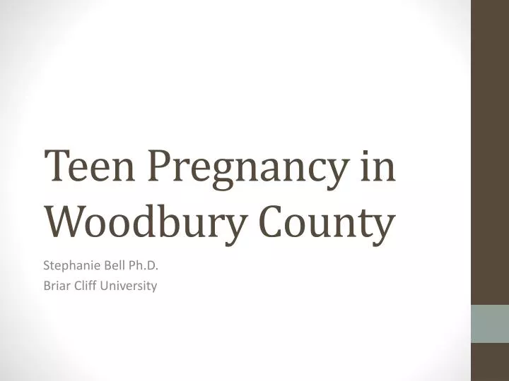 teen pregnancy in woodbury county