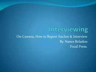 Interviewing