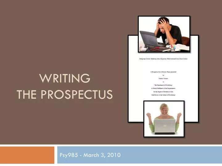 writing the prospectus