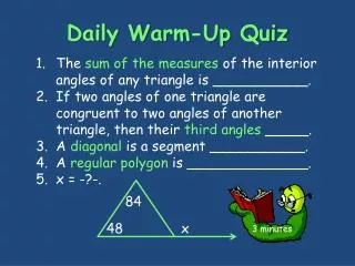 Daily Warm-Up Quiz