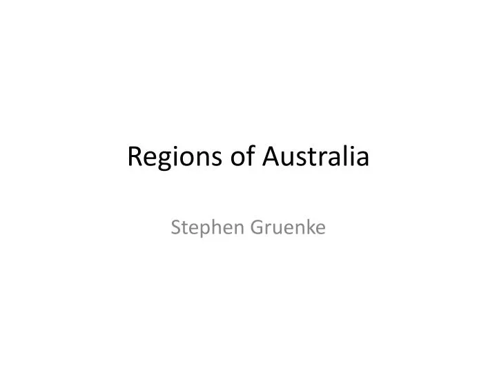 regions of australia