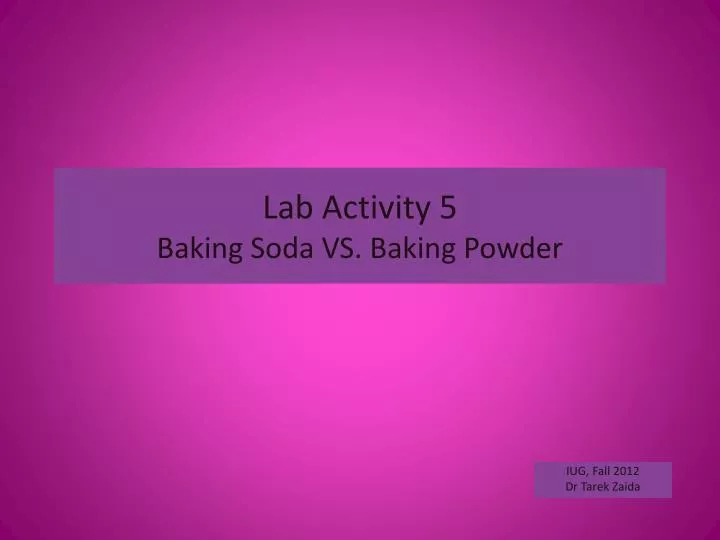 lab activity 5 baking soda vs baking powder