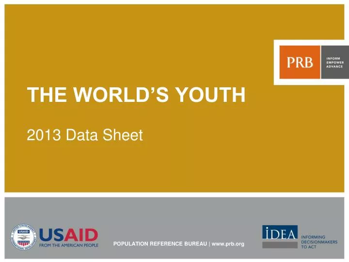 the world s youth 2013 data sheet