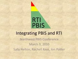 Integrating PBIS and RTI