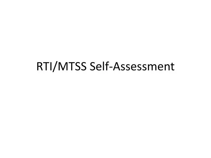 rti mtss self assessment