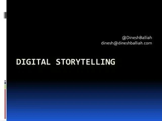 DIGITAL STORYTELLING