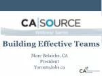 Building Effective Teams - slide 1