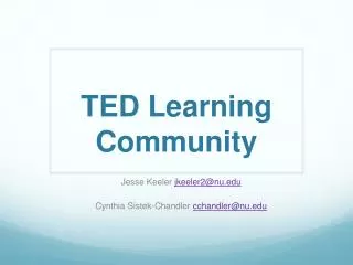 TED Learning Community