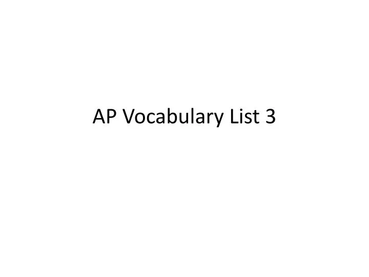 ap vocabulary list 3