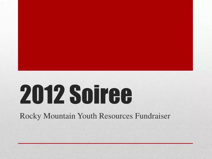 2012 soiree