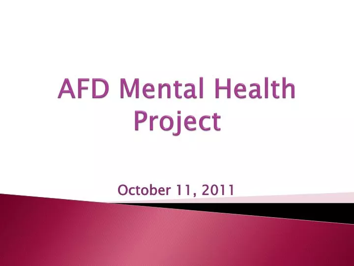 afd mental health project