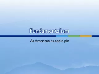 Fundamentalism