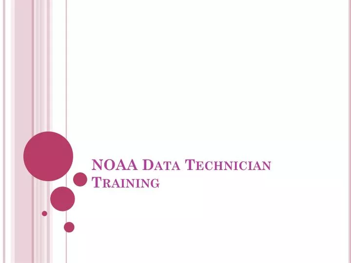 noaa data technician training