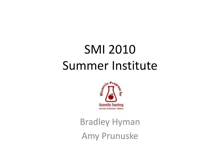 smi 2010 summer institute
