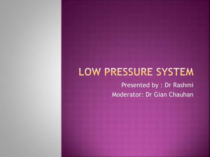 low pressure system