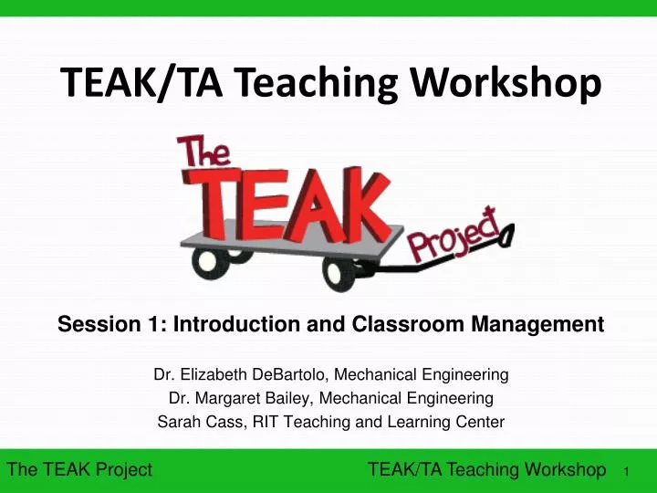 teak ta teaching workshop