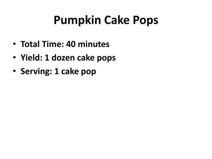 pumpkin cake pops