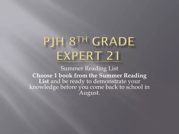 pjh 8 th grade expert 21