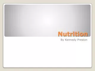 Nutrition