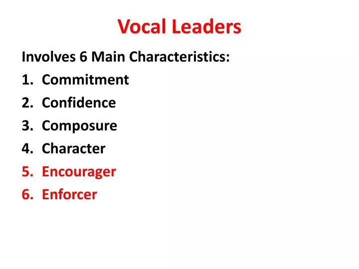 vocal leaders